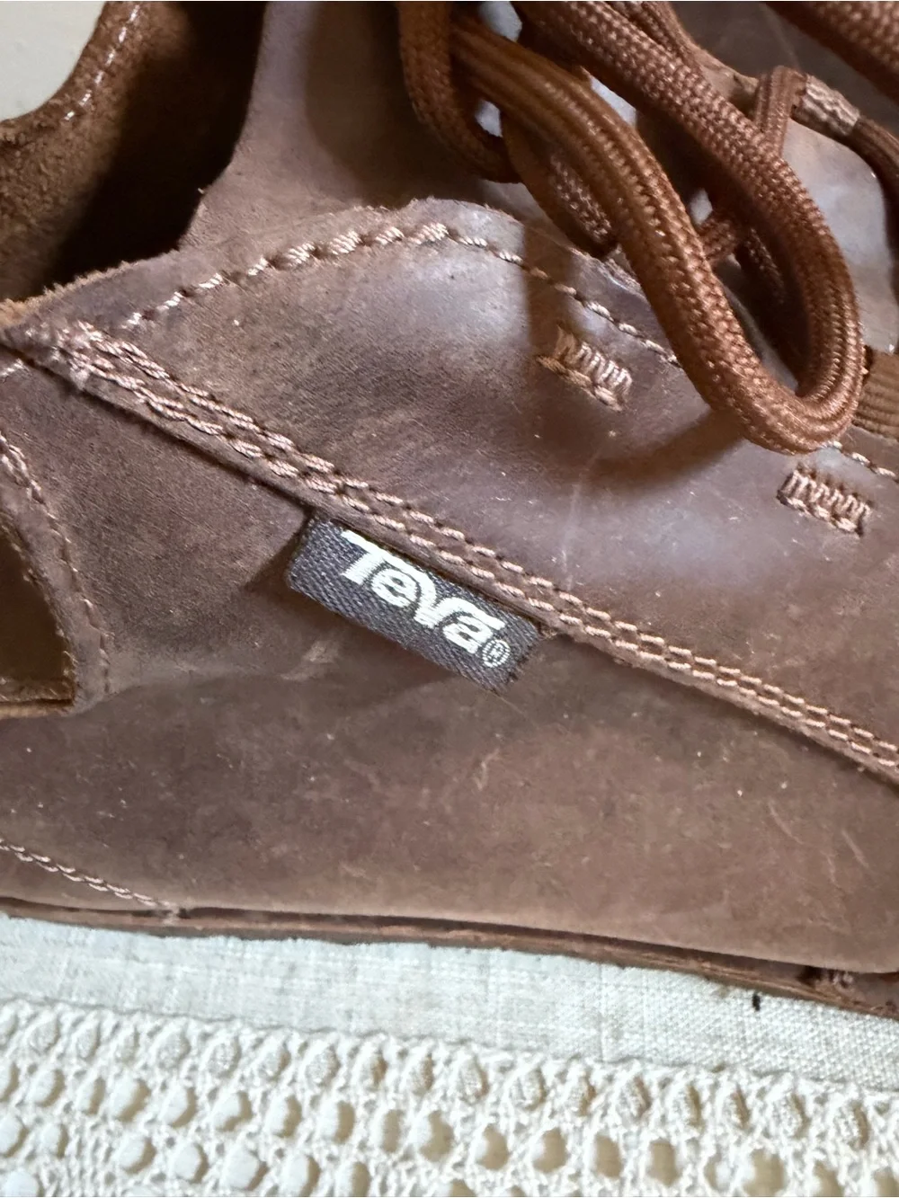 Teva Boots Mens 13 Brown Leather Mush Atoll Chukka Ankle Lace Up Casual 1009164